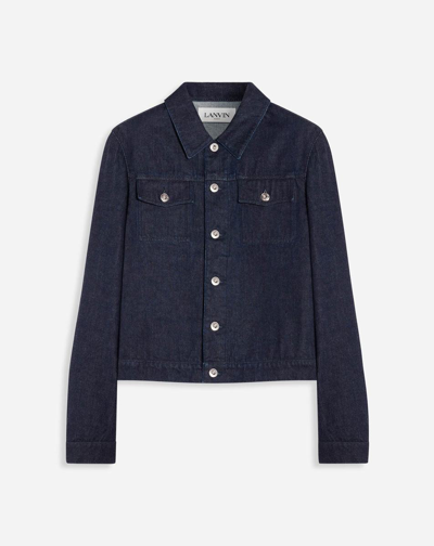 Lanvin Sci-fi Prt Dnm Jkt Clothing In 29 Navy Blue