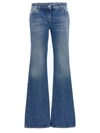 Off-white Logo Embroidered Denim Trousers In Blue