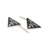 Prada Logo Triangle Metal Hair Clips Set Of Two In Black