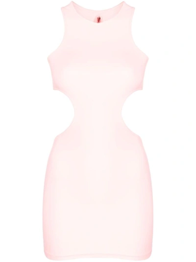 Reina Olga Cut-out Detail Short Dress In Pink