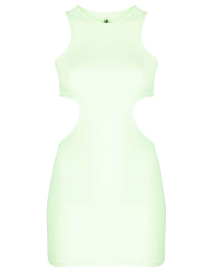Reina Olga Cut-out Detail Short Dress In Green