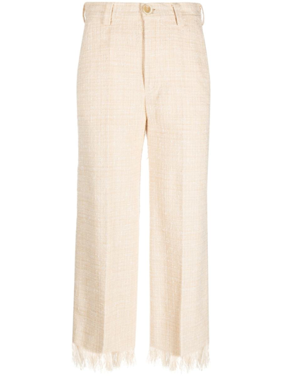 Rodebjer Emy Cotton Trousers In Nude &amp; Neutrals