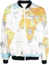 SAINT MXXXXXX SAINT M×××××× WORLD MAP PRINT JACKET