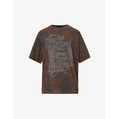Dsquared2 Graphic-print Cotton T-shirt In White