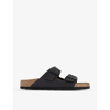 Birkenstock Mens Black Arizona Double-strap Leather Sandals In Black