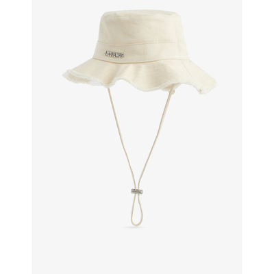 Jacquemus Womens Off White Le Bob Artichaut Neck-strap Cotton Bucket Hat