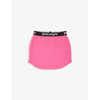 Palm Angels Logo-print Cotton Skirt In Fuchsia Black