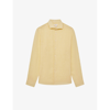 Reiss Mens Lemon Ruban Cutaway-collar Regular-fit Linen Shirt