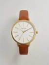 Frank + Oak Breda Joule Watch in Cognac Leather/Gold,98777