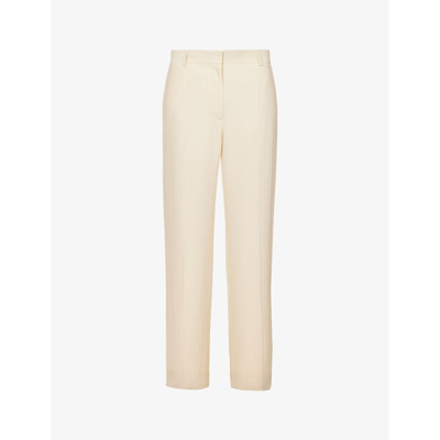 Totême Straight-leg Denim Pants With Twisted Seam Detail In Bleached Sand