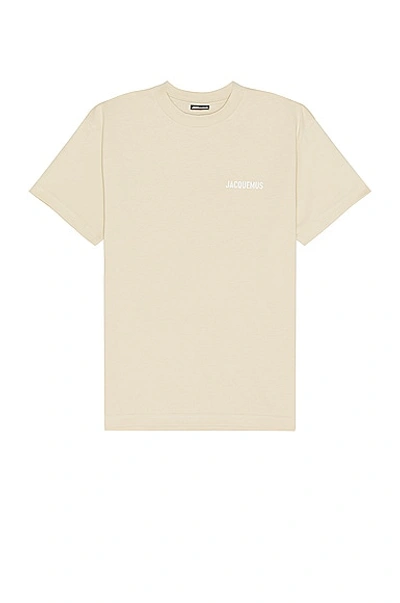 Jacquemus Le T-shirt Sand Cotton T-shirt In Light Beige