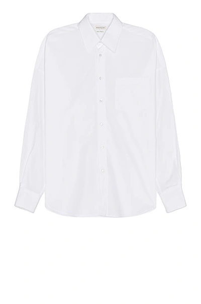 Alexander Mcqueen Oversized Drop Shoulder Shirt In White