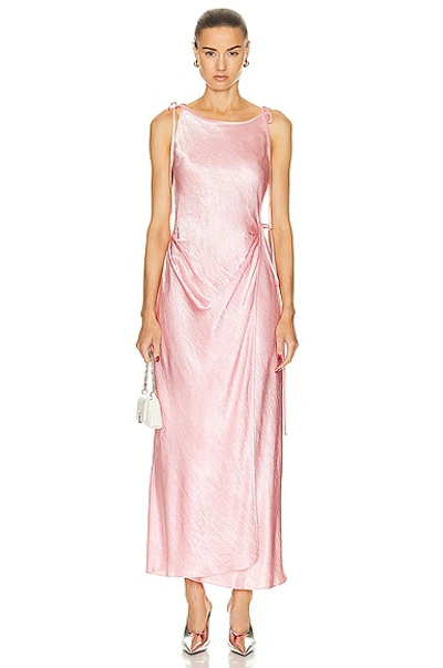 Acne Studios Slip Dress In Fresh Pink
