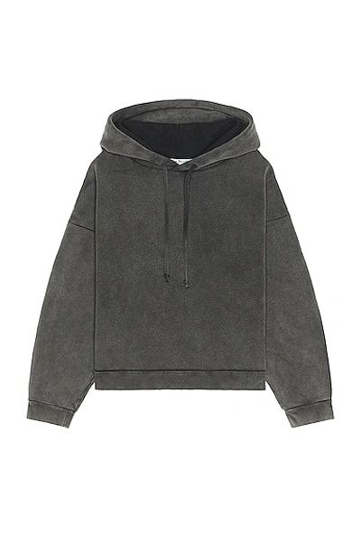 Acne Studios Cotton Hoodie In Faded Black