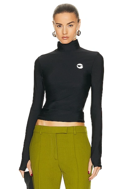 Coperni Fitted Long-sleeved Top In Black