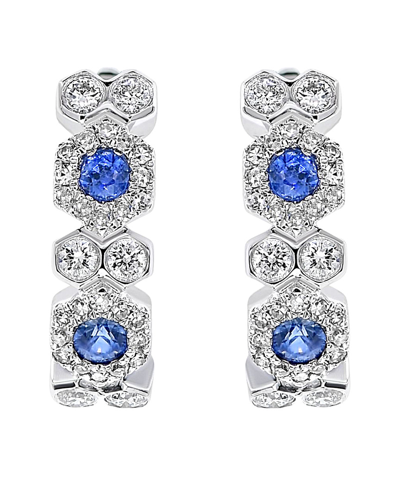 Diana M. Fine Jewelry 14k 0.76 Ct. Tw. Diamond & Sapphire Earrings