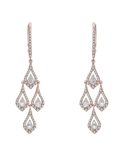 Diana M. Fine Jewelry 14k Rose Gold 0.90 Ct. Tw. Diamond Earrings
