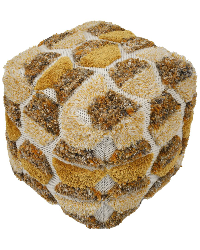 Tov Furniture Sawyer Tufted Pouf In Gold