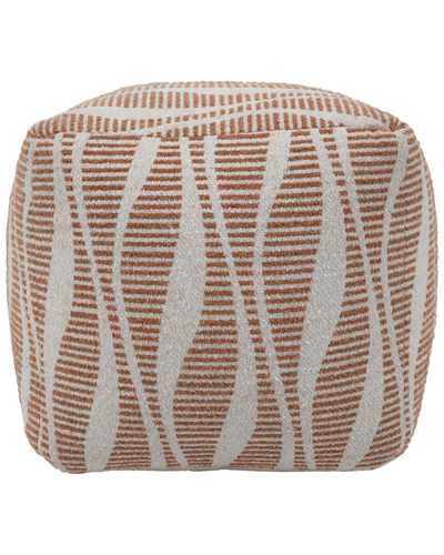 Tov Furniture Ember Woven Pouf In Cream, Natural