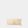 TORY BURCH ELEANOR CLUTCH CROSSB ODY - TORY BURCH - LEATHER - BEIGE