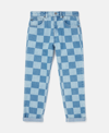 STELLA MCCARTNEY CHECKERBOARD PRINT JEANS