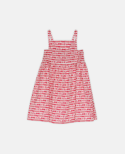 Stella Mccartney 'i Love You' Heart Print Dress In Red