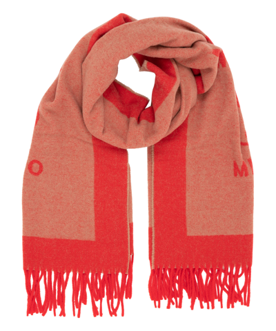 Moschino Wool Wool Scarf In Red