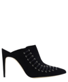Manolo Blahnik Dobre 105mm Suede Mules In Black