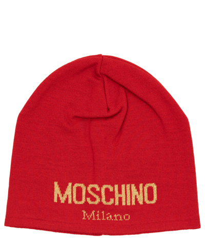 Moschino Beanie In Red