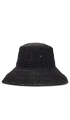Hat Attack Chic Crochet Bucket Hat In Black
