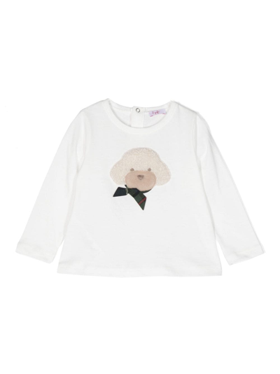 Il Gufo Baby Appliqué Cotton Jersey T-shirt In White
