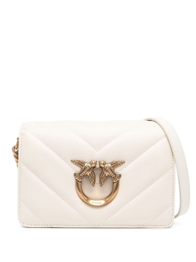 Pinko Mini Love Click Crossbody Bag In White