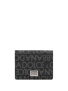 Dolce & Gabbana Monogram-jacquard Bi-fold Cardholder In Schwarz