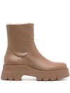 Gianvito Rossi Montey 20 Leather Ankle Boots In Braun
