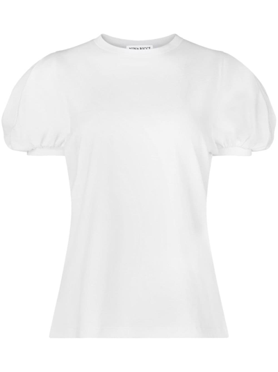 Nina Ricci Puff-sleeve Cotton T-shirt In White