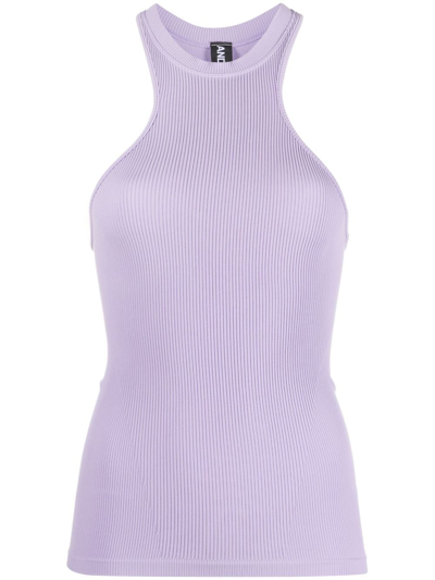 Andreädamo Halterneck Tank Top In Lilac