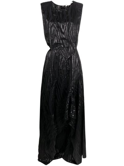 Stella Mccartney Kleid Mit Tiger-print In Black