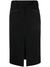 Tom Ford Front-slit Midi Skirt In Schwarz