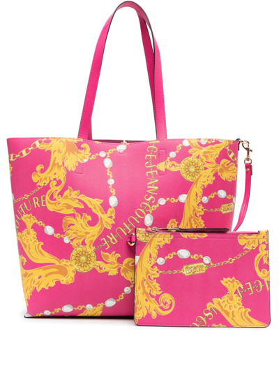 Versace Jeans Couture Chain Couture Tote Bag In Pink