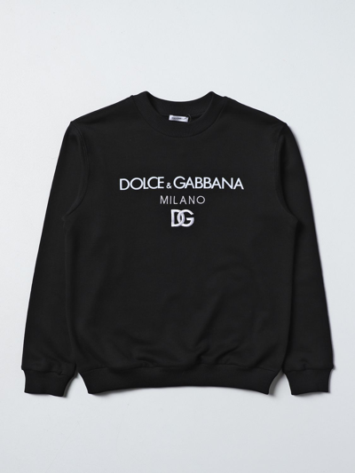 Dolce & Gabbana Kids' Sweatshirt In Cotton In Black