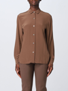 Theory Classic Viscose Shirt In Brown