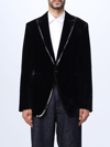 Dsquared2 Sequined-trim Velvet Blazer In Black