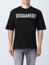 Dsquared2 Mens Black Brand-print Crewneck Regular-fit Cotton-jersey T-shirt In Black