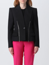 Alexander Mcqueen Zip-embellished Single-breasted Blazer In Black