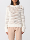 Fabiana Filippi White Cotton Sweater In Natural