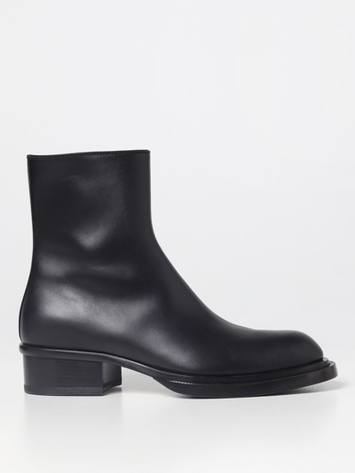 ALEXANDER MCQUEEN MCQUEEN STACK ANKLE BOOTS IN LEATHER,E49688002
