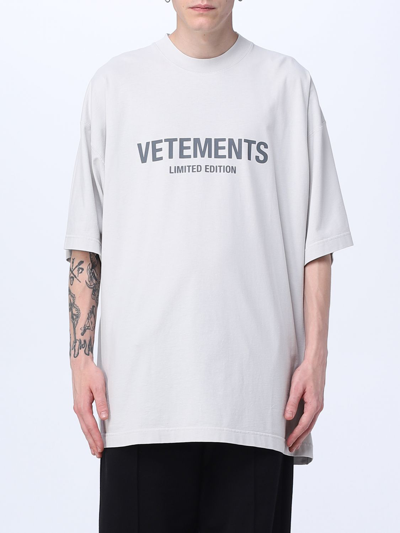 Vetements T-shirt  Men Colour Grey