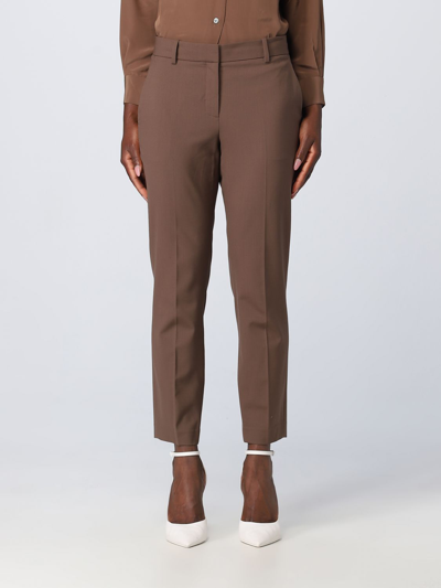 Theory Pants  Woman Color Brown In Brown