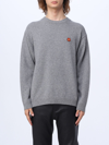 Kenzo Sweater With Boke Flower Patch In Grey
