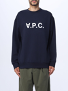 Apc V.p.c. Logo-print Organic-cotton T-shirt In Blue